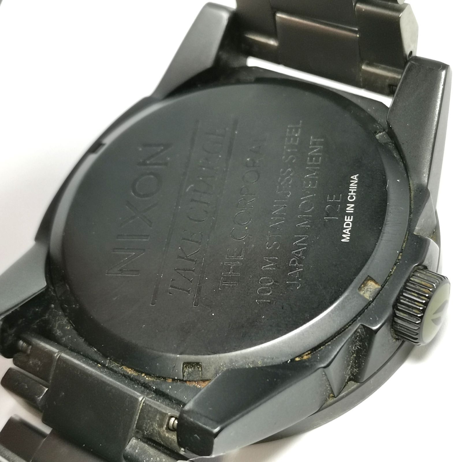 NIXON ニクソン メタル 時計 グレー メンズ 腕時計 ラウンド クオーツ 