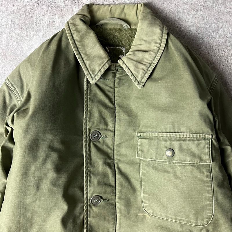 雰囲気系 70s US NAVY 米軍実物 A-2 デッキ ジャケット / 70年代