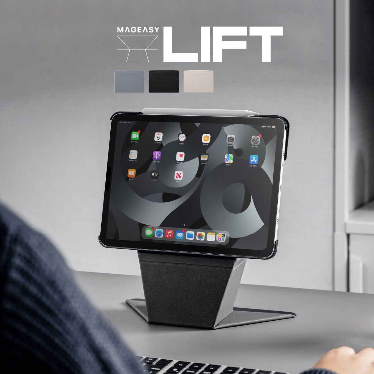 iPad Pro 11インチ 2025 M5 ケース 手帳型 4WAY スタンド付き 保護