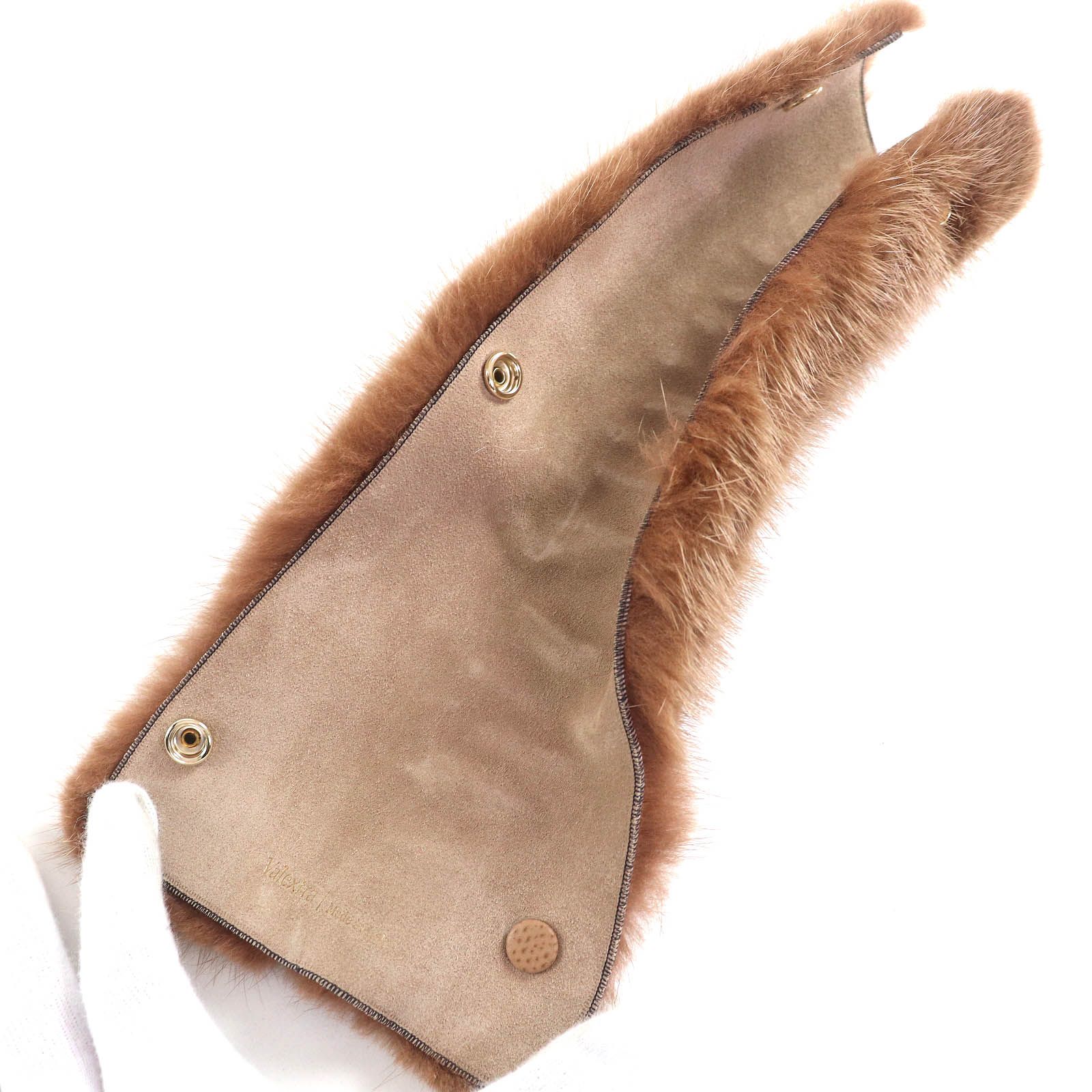 美品△Valextra ヴァレクストラ ハンドルカバー・ファー ミンク MINK バッグアクセサリー ブラウン イタリア製 レディース Valextra ヴァレクストラ 【美品】ミンクファー ハンドルカバー 美品