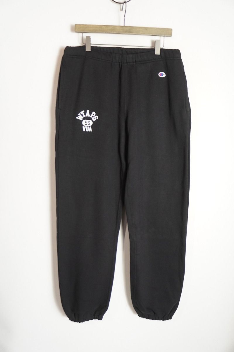 25SS WTAPS ダブルタップス ACADEMY TROUSERS CTPL CHAMPION チャンピオン スウェット パンツ 242HBCHD－CSM05S 02 黒612P♪