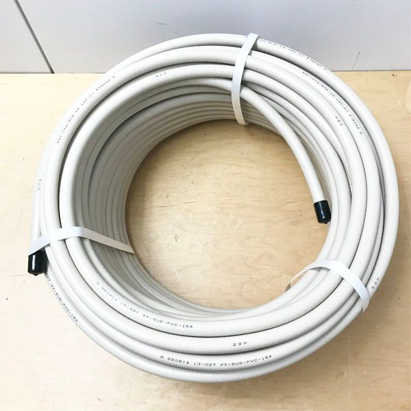 ガスフレキ菅 60M SUS-PVC-15A 塩化ビニール被覆フレキシブル管 配管用フレキ管 ●111743