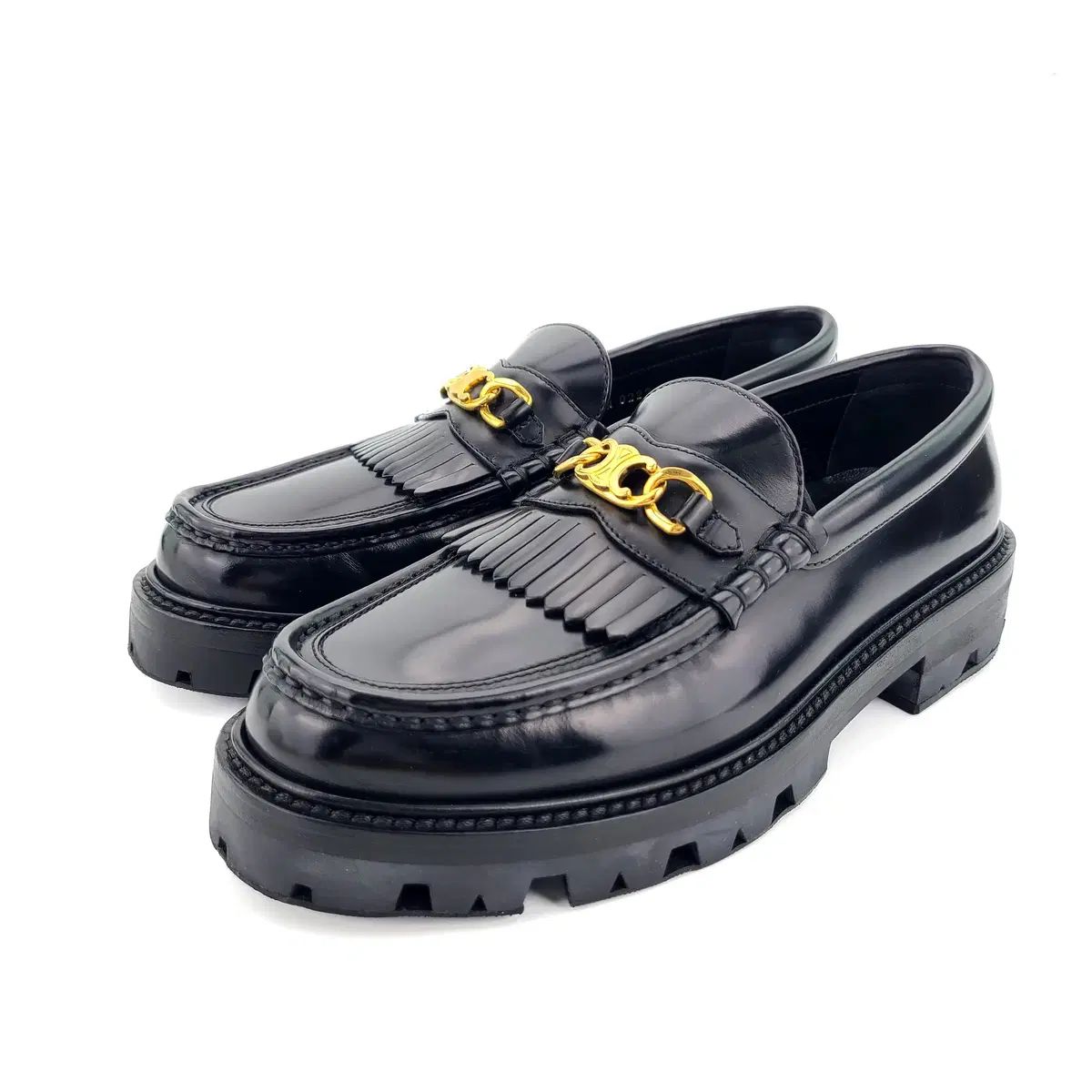 セリーヌ トリオンフ チェーン マーガレット ローファー