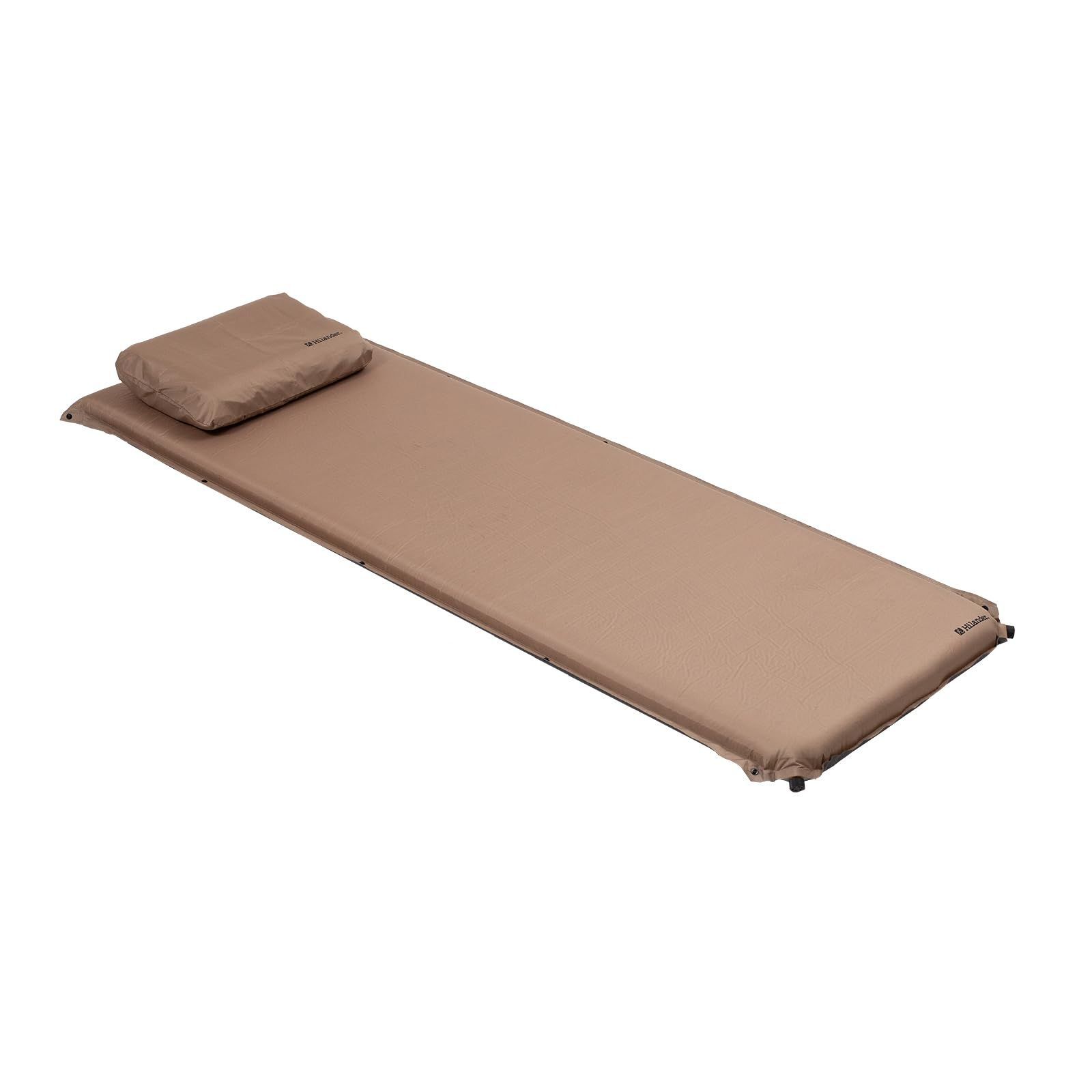 在庫 インフレーターマットDX 8.0cm キャンプマット Hilander ハイランダー 車中泊マット 厚手 8cm 枕付き 爆睡 快眠 高反発ウレタン 楽々収納 自動膨張