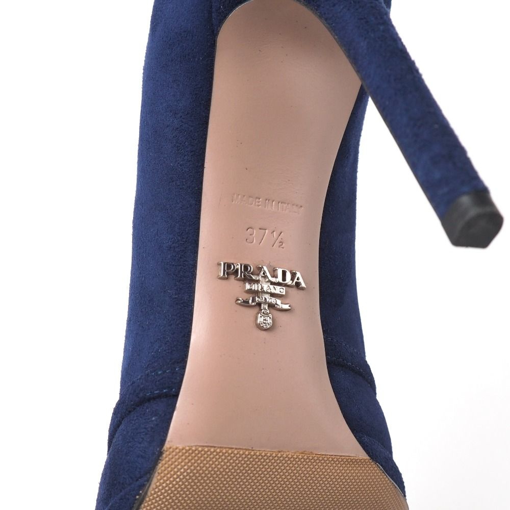  PRADA プラダ パンプス サイズ37 1 2 スエード カットアウト ハイヒール ポインテッドトゥ 靴 ブランド古着 RA 6303 ハイヒール パンプス パンプス