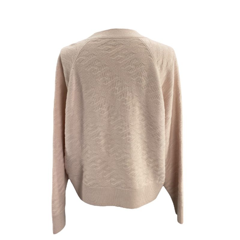 エルメス HERMES ジャガードニットカーディガン ピンク ウール レディース カーディガン