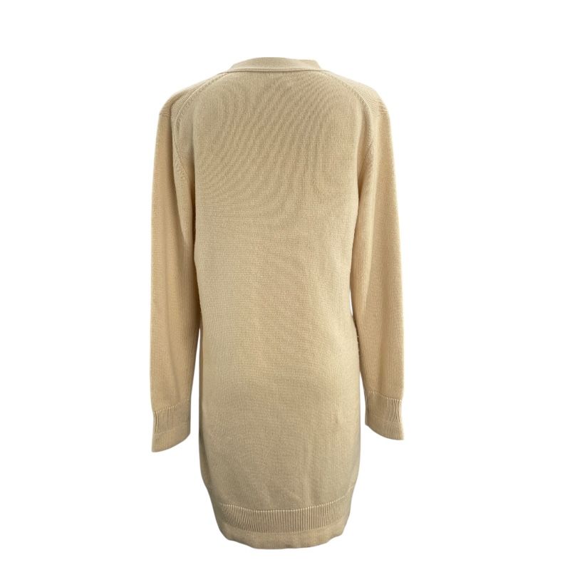 エルメス HERMES カシミヤロングカーディガン ベージュ カシミヤ レディース カーディガン
