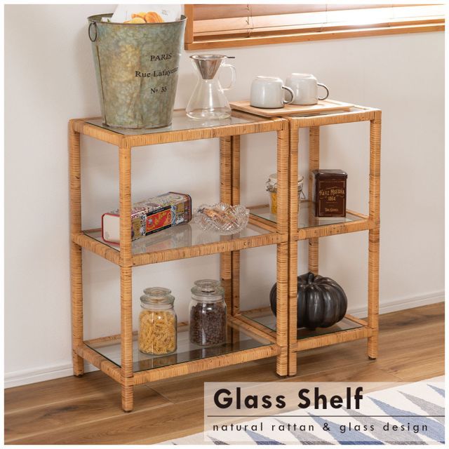 glass shelf ガラスシェルフ 幅50cm