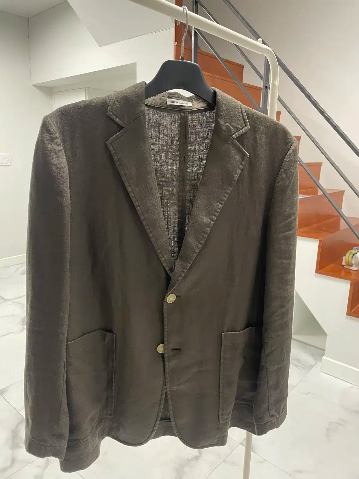 バースデースーツ リネン セットアップ カーキ M