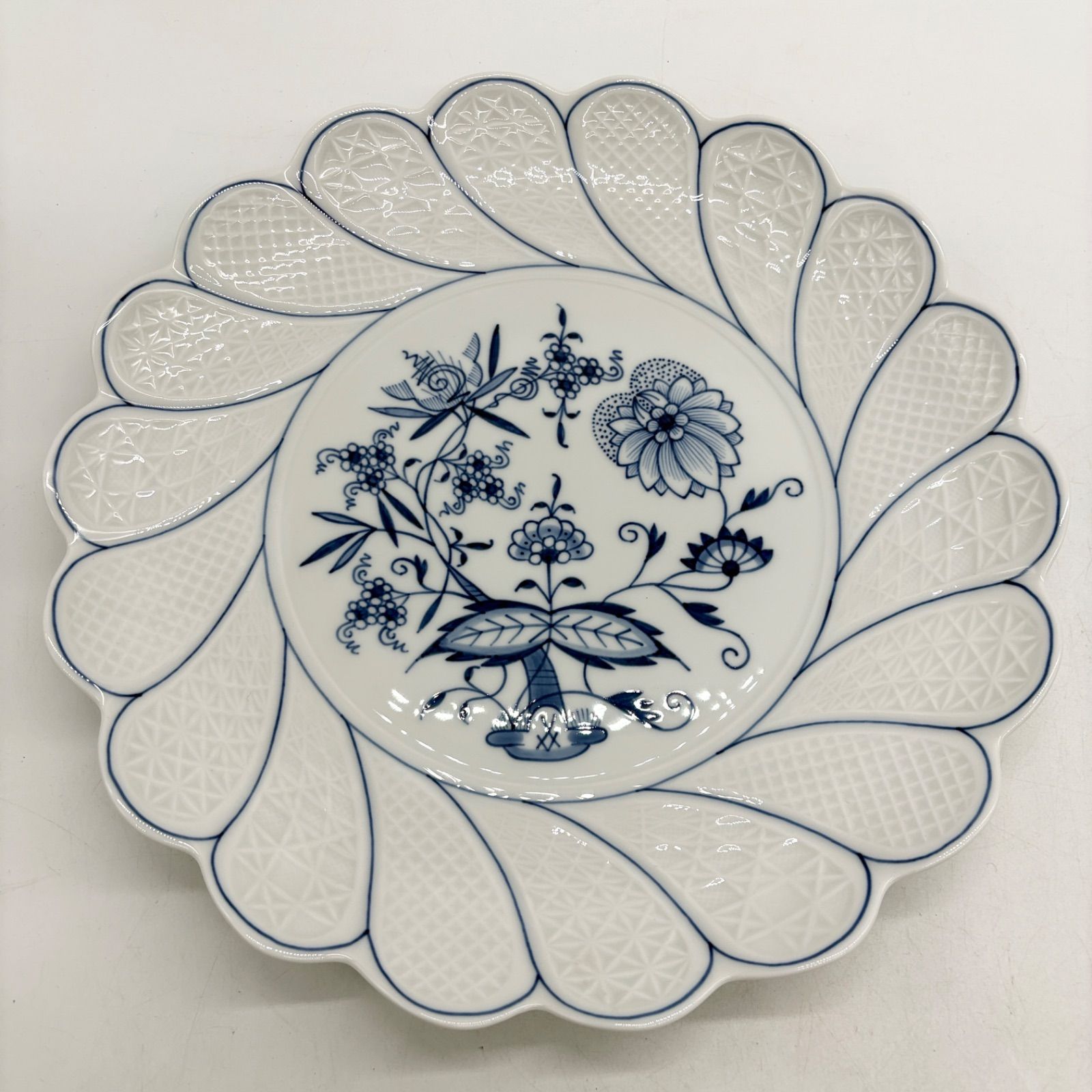 マイセン ブルーオニオン ケーキサービスプレート 29cm