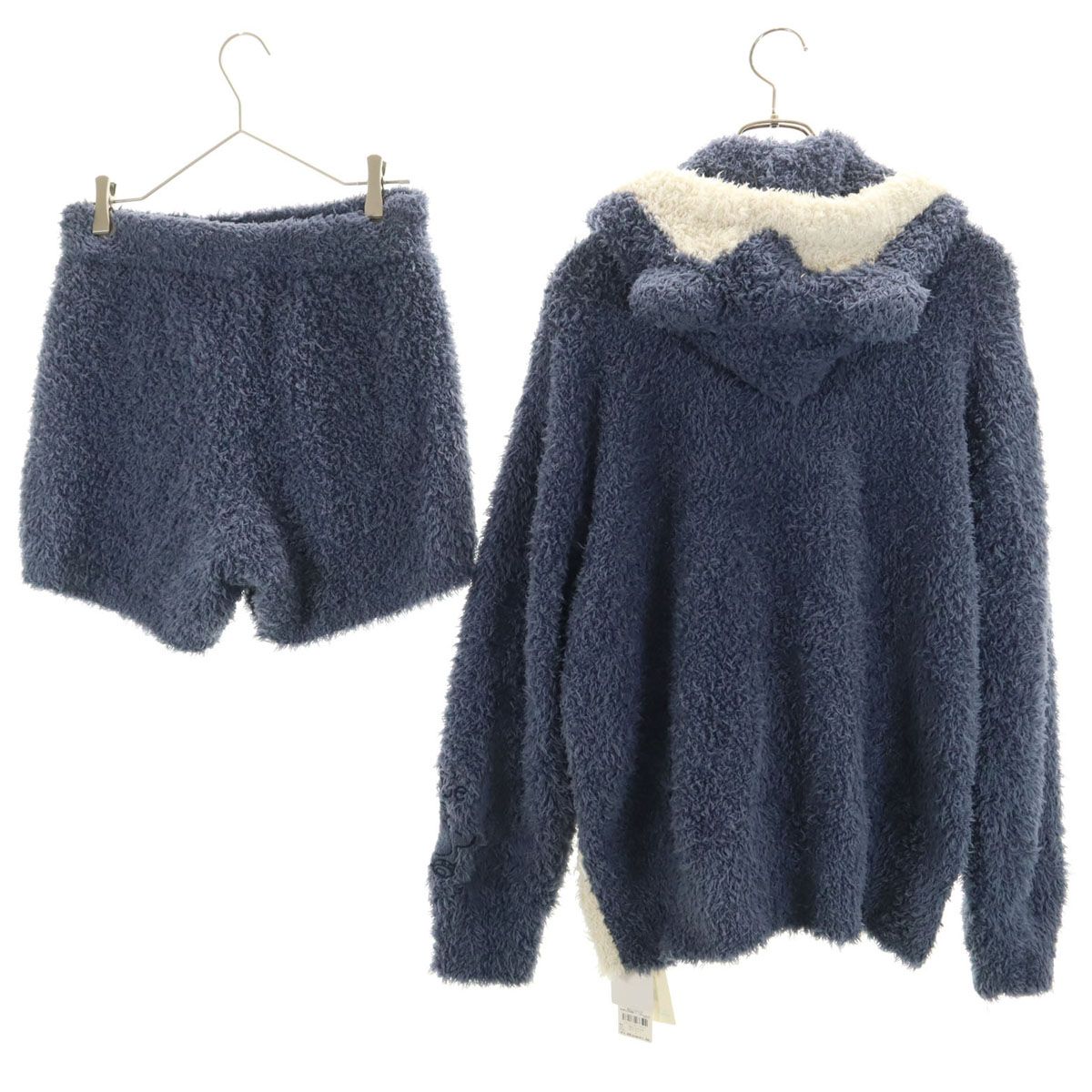 gelato pique ジェラートピケ Pok_mon Sleep ポケモンスリープ コラボ 長袖 カビゴン ルームウェア 上下 セットアップ F ネイビー レディース 古着