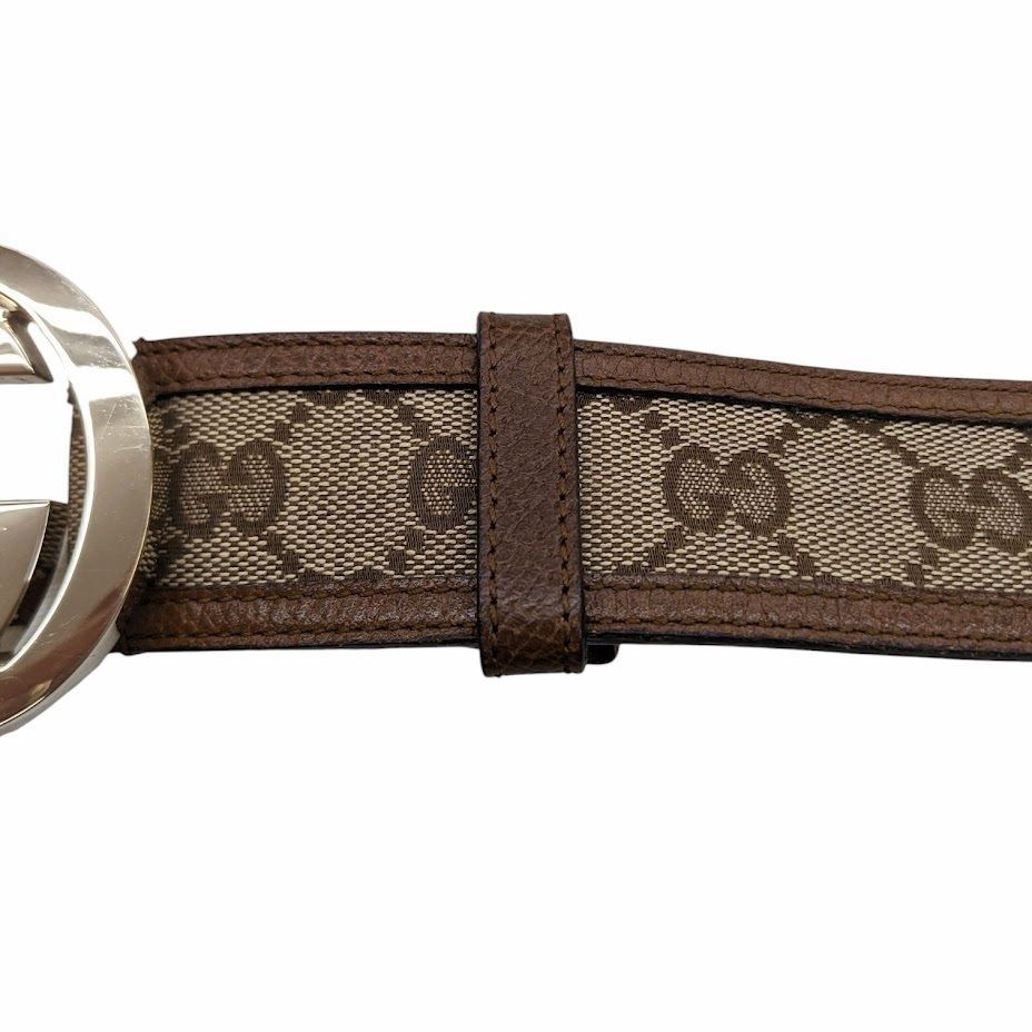 GUCCI グッチ GGバックルベルト インターロッキング GGキャンバス 総柄