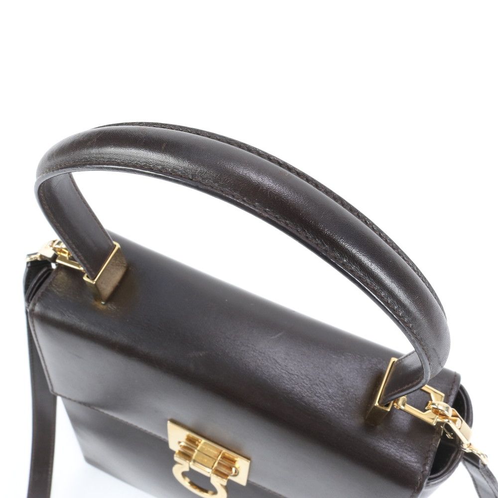 サルヴァトーレフェラガモ ガンチーニ レザー 2WAY ショルダーバッグ 斜め掛け ハンド トップハンドル レディース ERE CX17-2