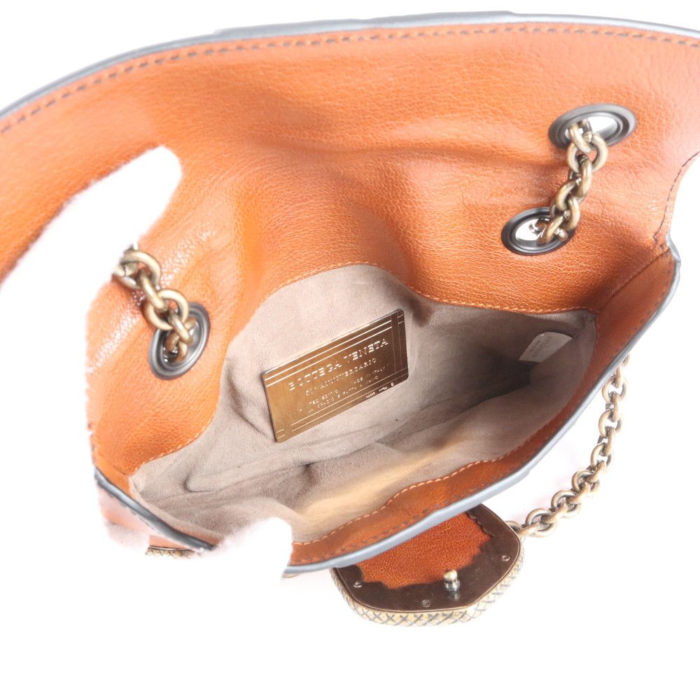 ボッテガヴェネタ クロコダイル エンボス レザー 2WAY チェーン ショルダーバッグ 肩掛け トート 本革 レディース ERE CX8-10 DECORATOM_COM_BR