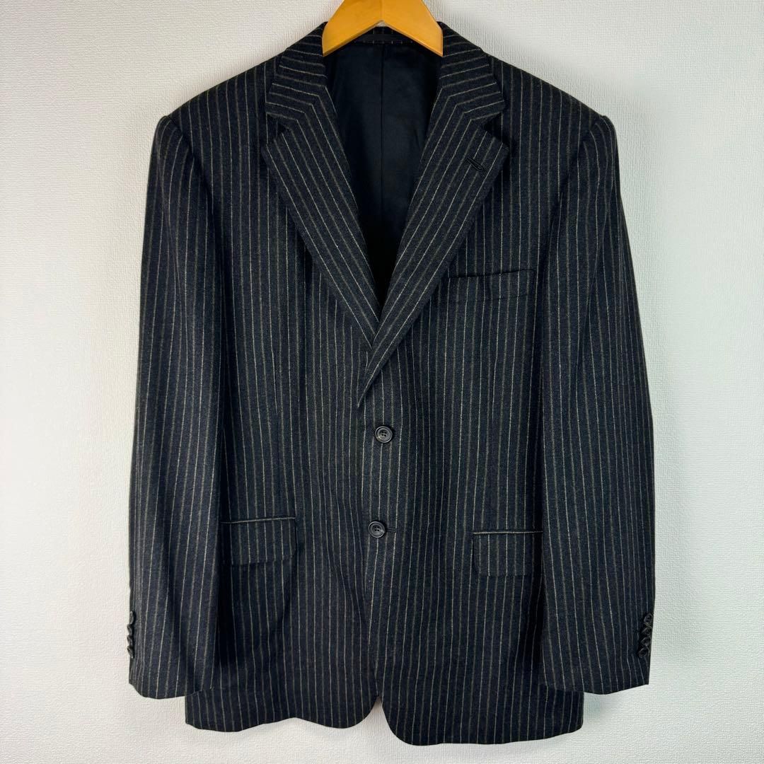 VITALE BARBERIS CANONICO ヴィターレ バルベリス カノニコ セットアップ スーツ ストライプ 総柄 ブラック メンズ 古着 モード