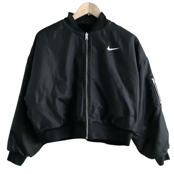 NIKE ナイキ ウィメンズ NSW FAUX FUR BOMBEER ファックス ファー ボンバー ジャケット FB8693-010 リバーシブル レディース M