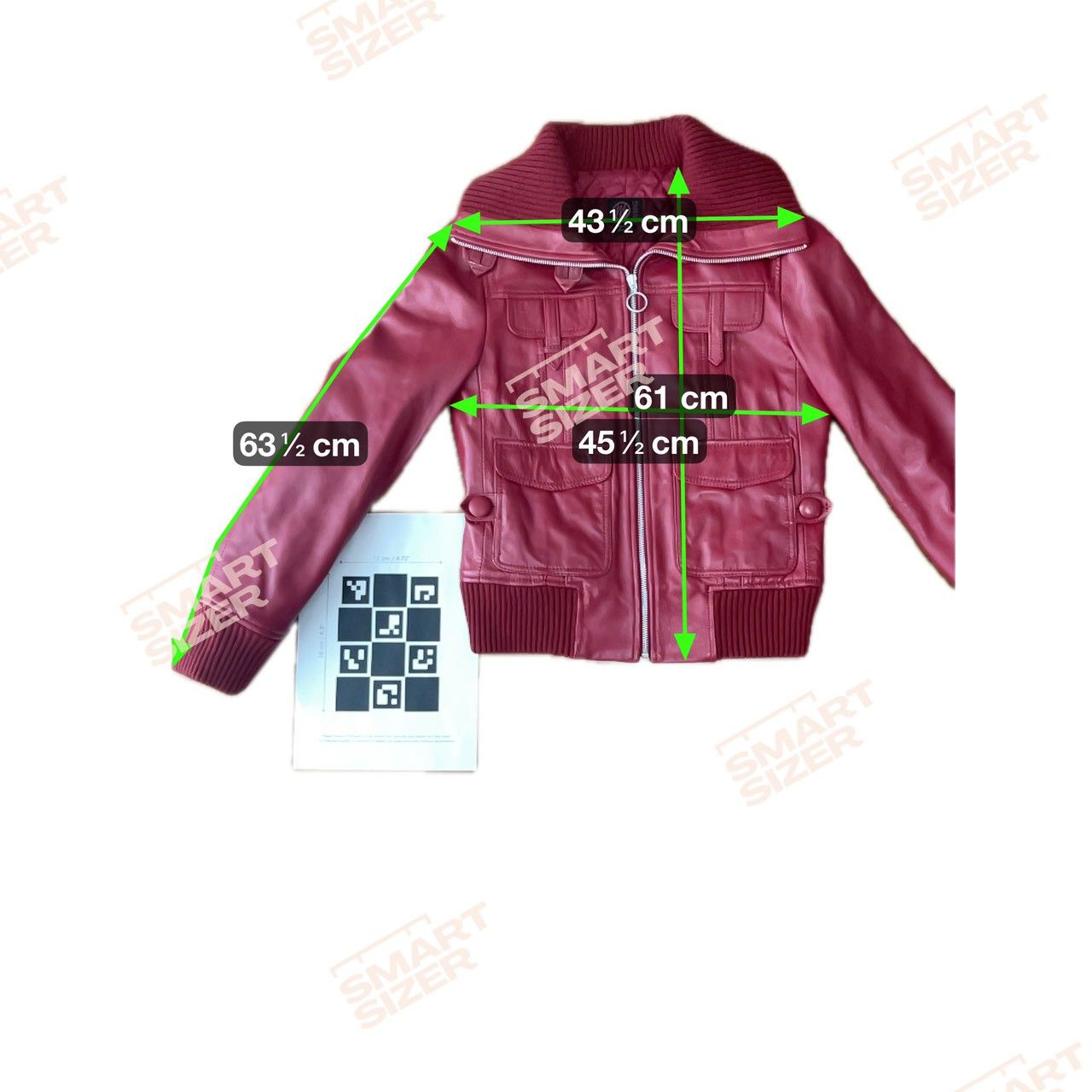 レザージャケット リブニット切替