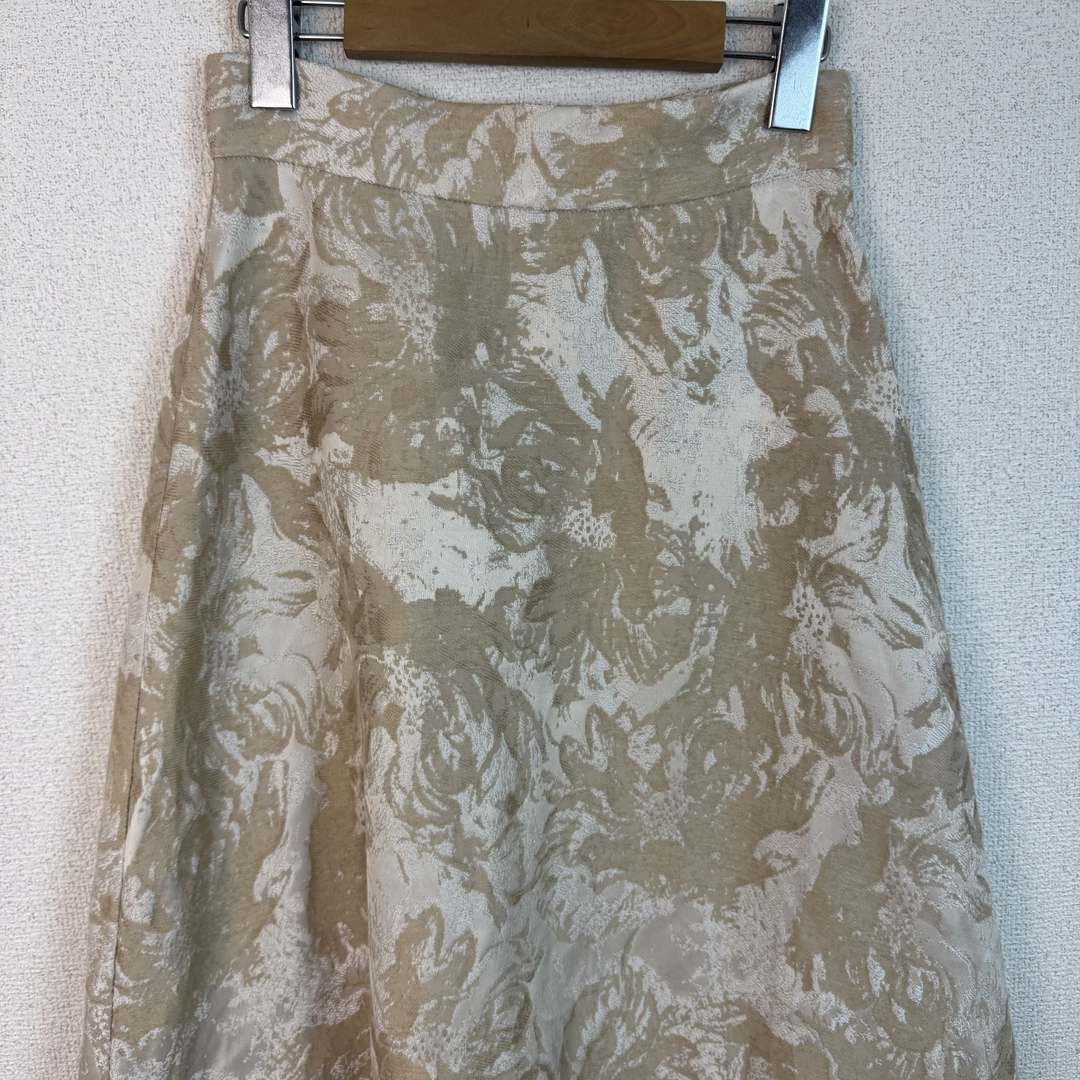 PROPORTION BODY DRESSING プロポーションボディドレッシング ロングスカート 総柄 アース ベージュ レディース 古着 モード