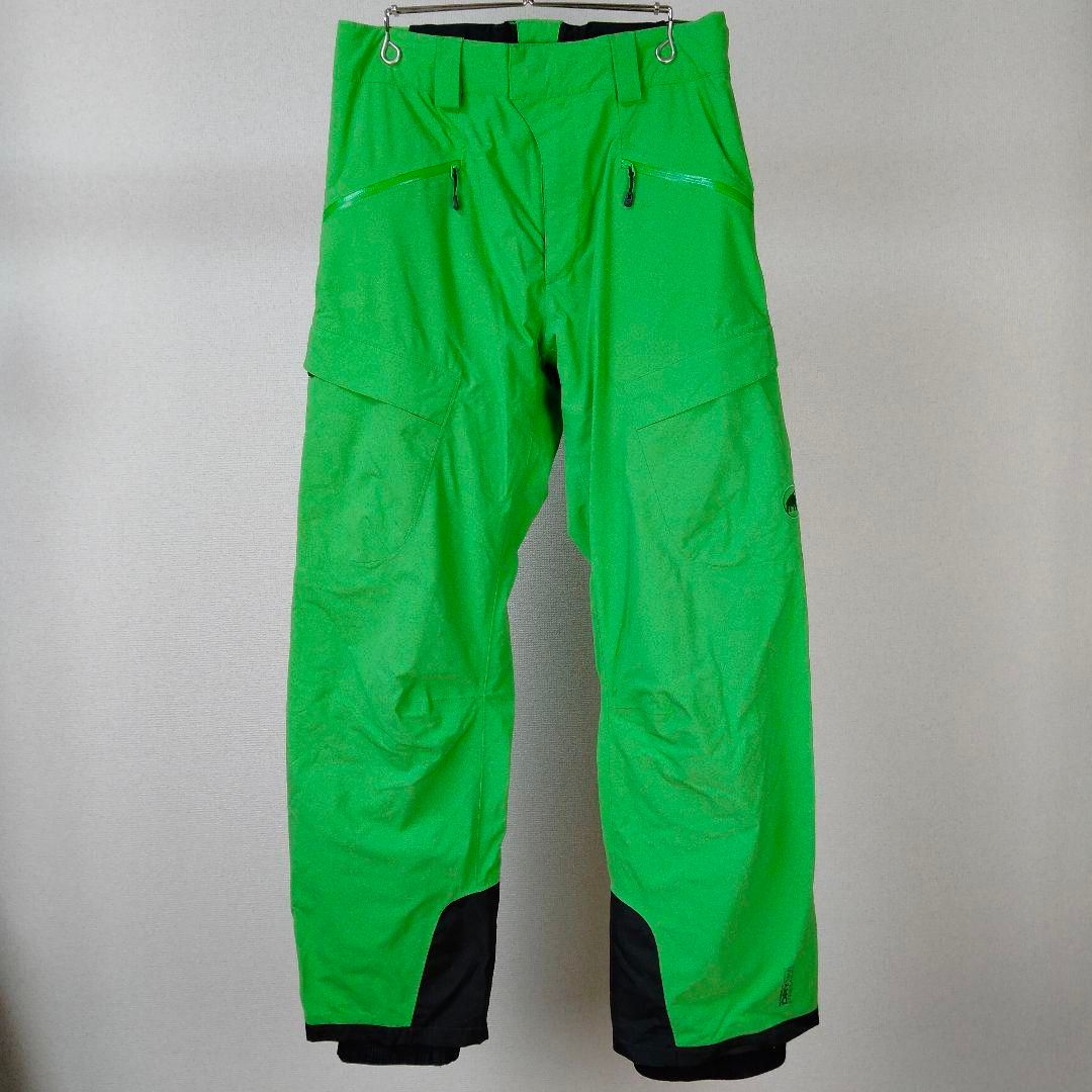 MAMMUT マムート スキーパンツ スノーウェア ロゴ グリーン Lサイズ メンズ 古着 スポーツMIX テック系