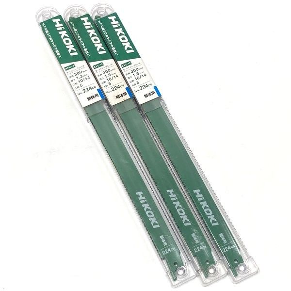 ハイコーキ HiKOKI セーバソーブレード ストレート No.224CW 0037-6976 3セット 計15枚 解体用 全長300mm レシプロソー ≡DT6756