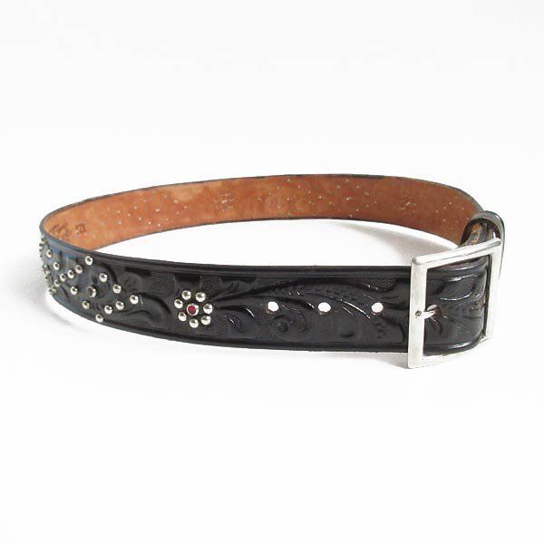 美品 USA製 Rockmount ロックマウント スタッズ ボタニカル カービング