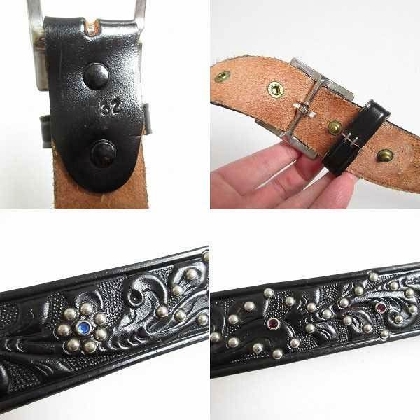 美品 USA製 Rockmount ロックマウント スタッズ ボタニカル カービング