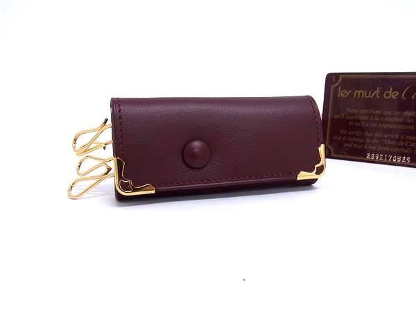 □新品□未使用□ Cartier カルティエ マストライン レザー 4連 キー