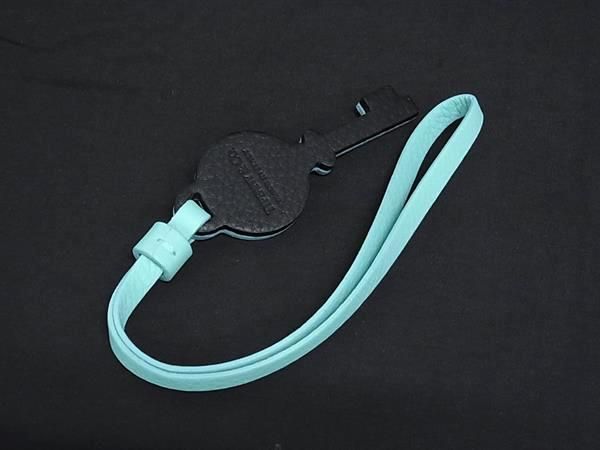 TIFFANY＆Co ティファニー リターントゥティファニー レザー キーモチーフ バッグチャーム ティファニーブルー FU3442