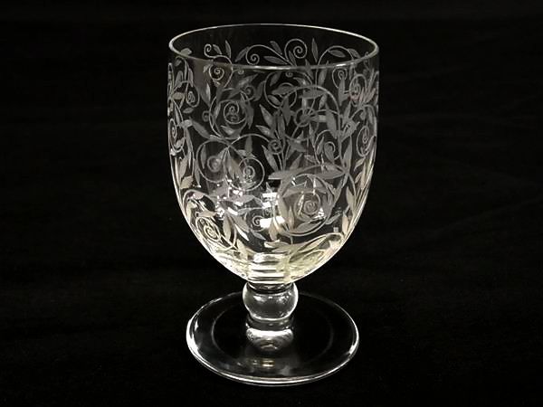 Baccarat オールドバカラ ヴィンテージ アンティーク ゴルフジュアン クリスタルガラス オリーブ グラス 6客セット BR0762