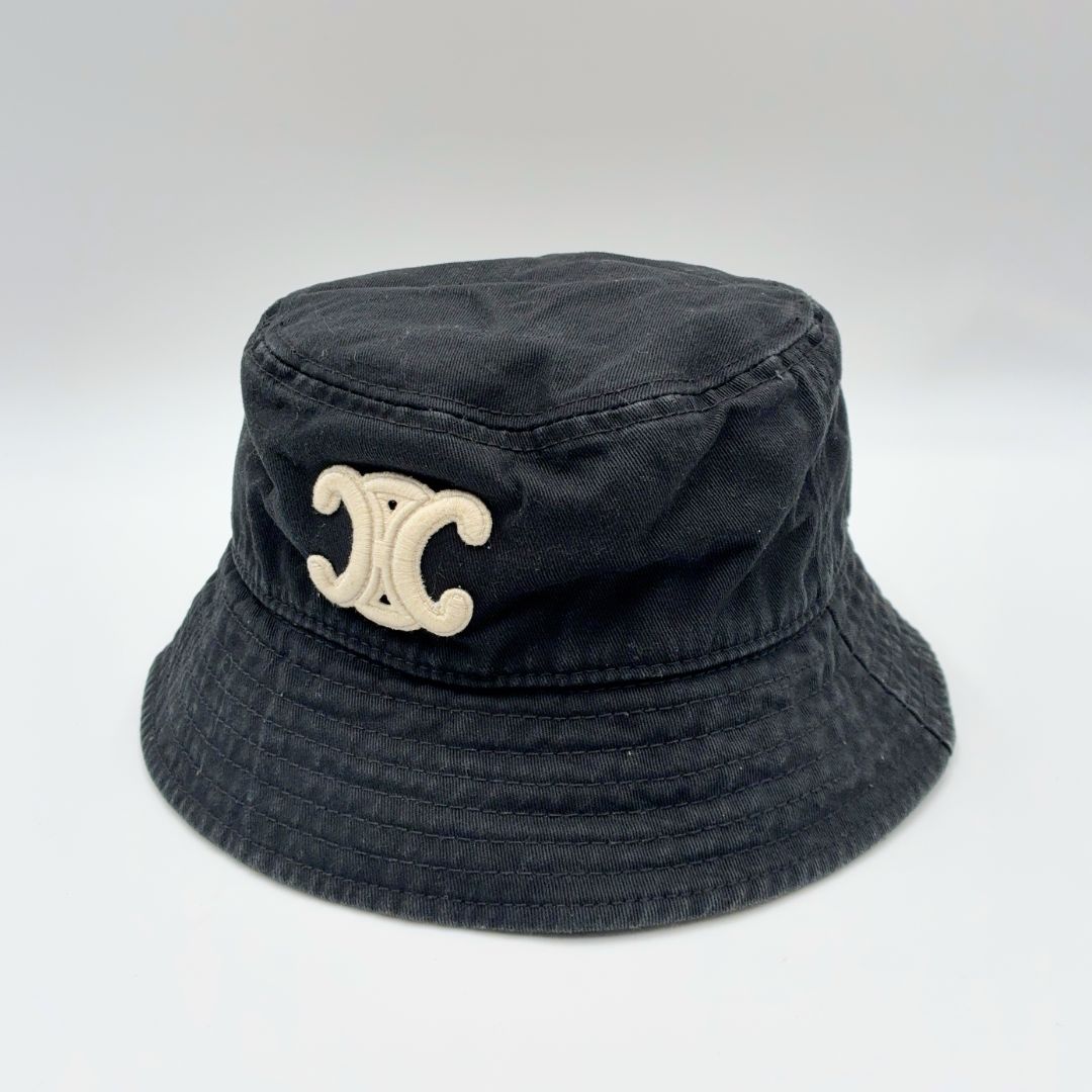 CELINE トリオンフ バケットハット 黒 サイズS 駅南やまご質店