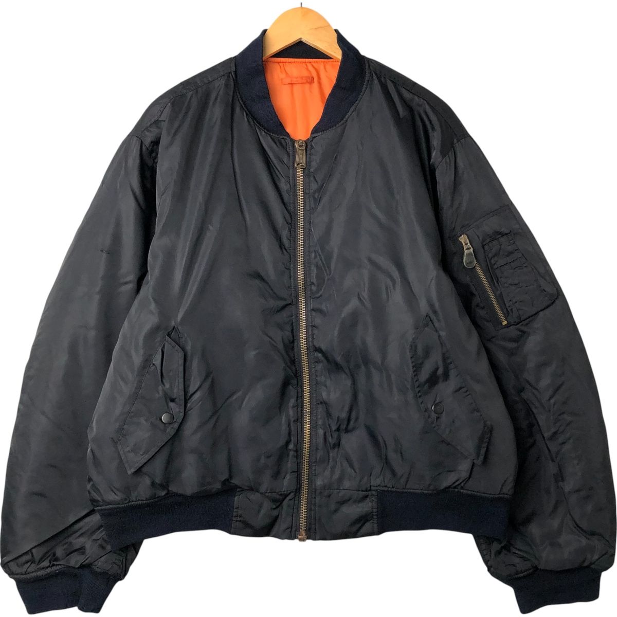 古着 民間品 PENTAGON TRADING MA-1タイプ 中綿入り ミリタリー フライトジャケット メンズXXL相当 ヴィンテージ|eaa562592