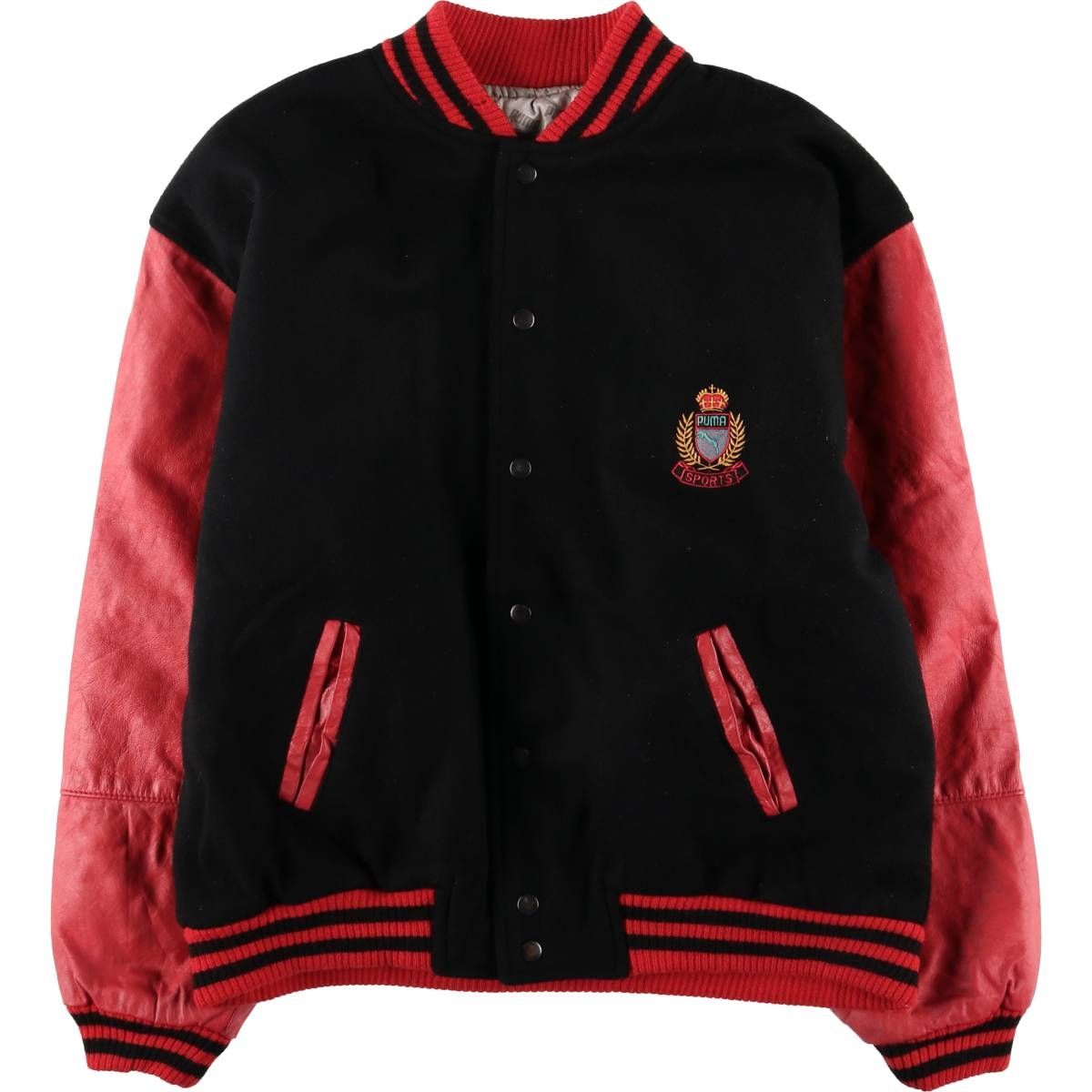 古着 プーマ PUMA SPORTS スタジャン アワードジャケット バーシティジャケット メンズL相当 ヴィンテージ eaa592251