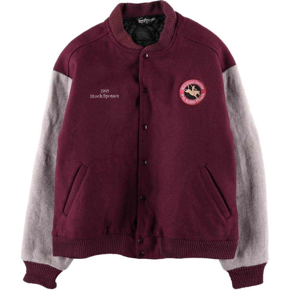 古着 90年代 Sportmaster 中綿入り ウールスタジャン アワードジャケット バーシティジャケット メンズXL相当|eaa592252