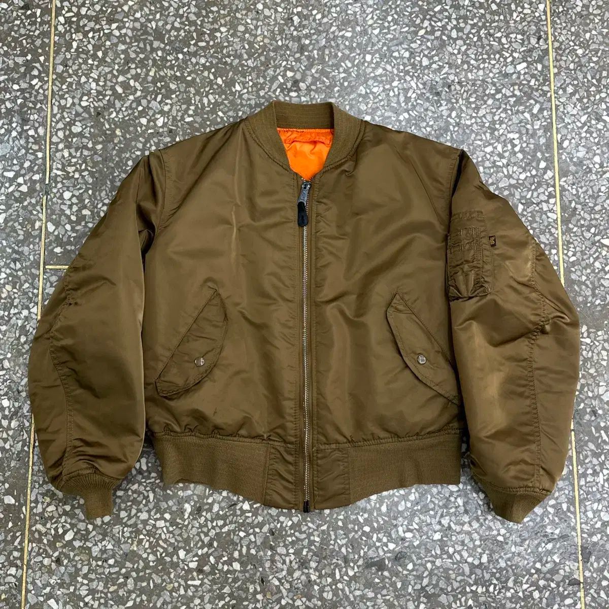 90s USA アルファ MIL-J-82790J MA-1 ジャケット L