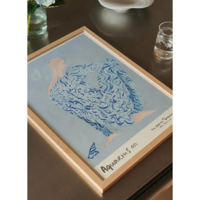 最安値に挑戦。 THE POSTER CLUB x SOFIA LIND | Aquarius 水瓶座 | 50x70cm アートポスター 北欧 ポスタークラブ ソフィアリンド 星座 みずがめ座 ギフト