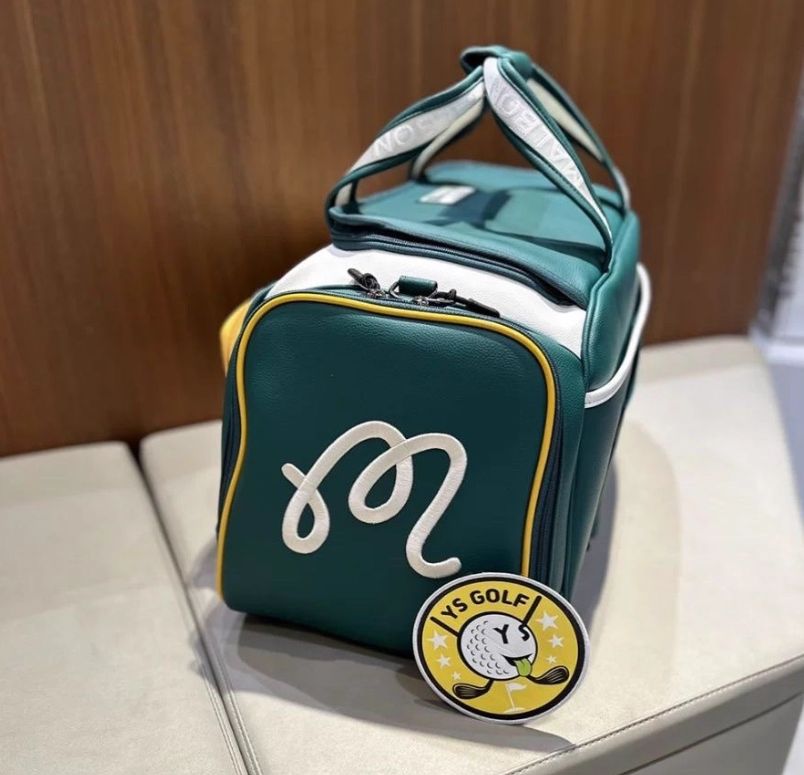 Malbon ゴルフバッグ キャスター仕様 ブルー 男女兼用 おしゃれ
