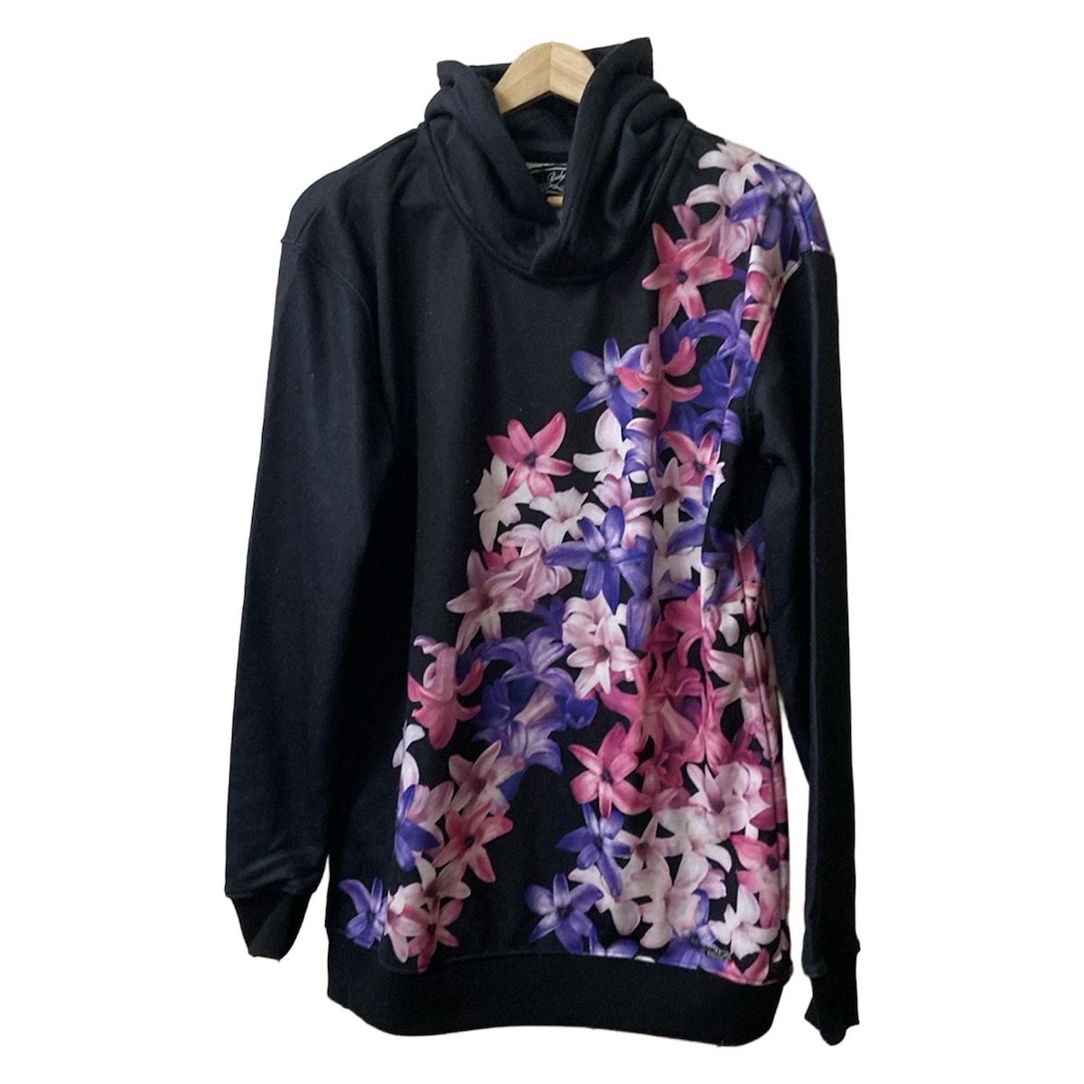 花模様の古い石板彫刻h40cm 石のレリーフ ガーデニング ガーデン