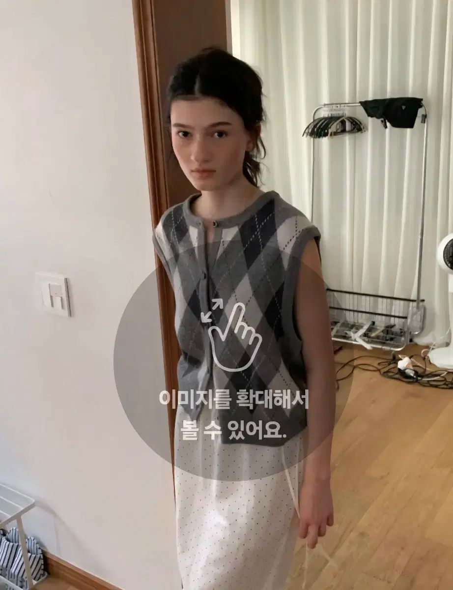 バスケット アーガイル ニート ベスト