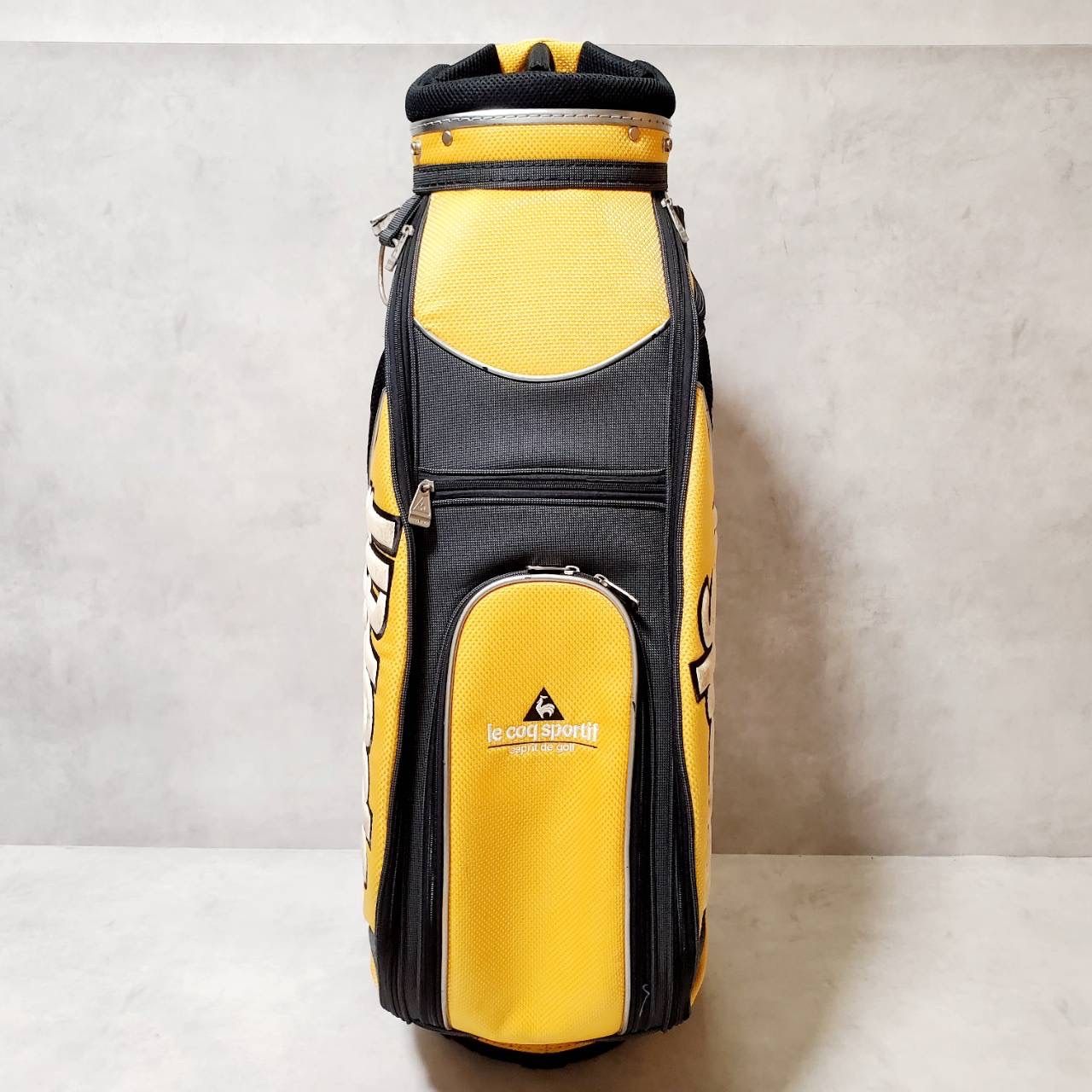 良品】le coq sportif ルコックスポルティフ キャディバッグ イエロー