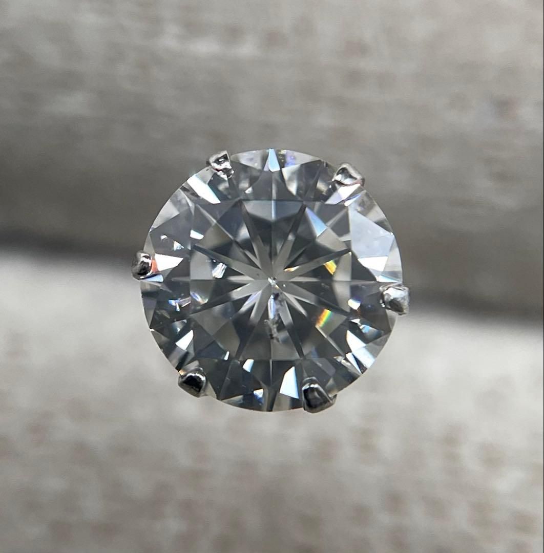 JJ203☆高級 大粒ダイヤモンド1.014ct プラチナ ピアス ソ2枚付 - メルカリ
