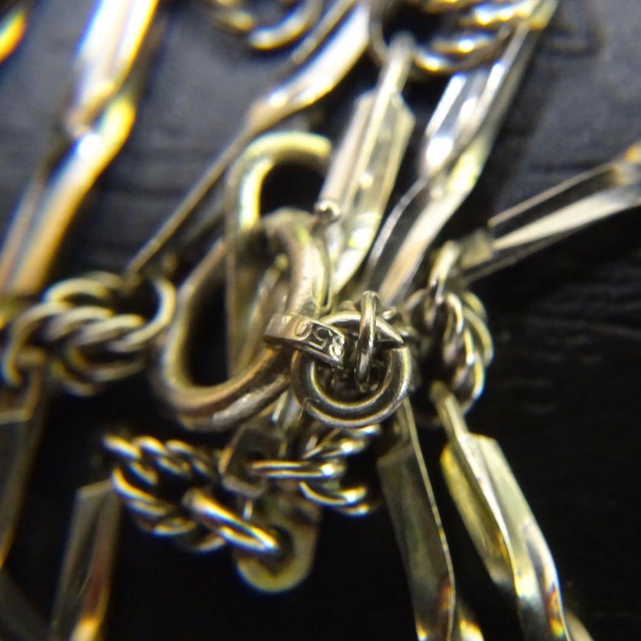 プラチナ pt850 切子 キリコ ヴィンテージ デザイン ネックレス 約40.5