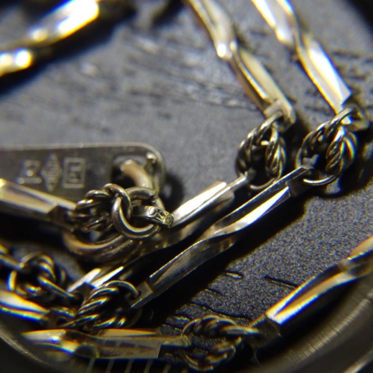 pt850 切子 キリコ ネックレス アクセサリー プラチナ pt850 切子 キリコ ヴィンテージ デザイン ネックレス 約40.5