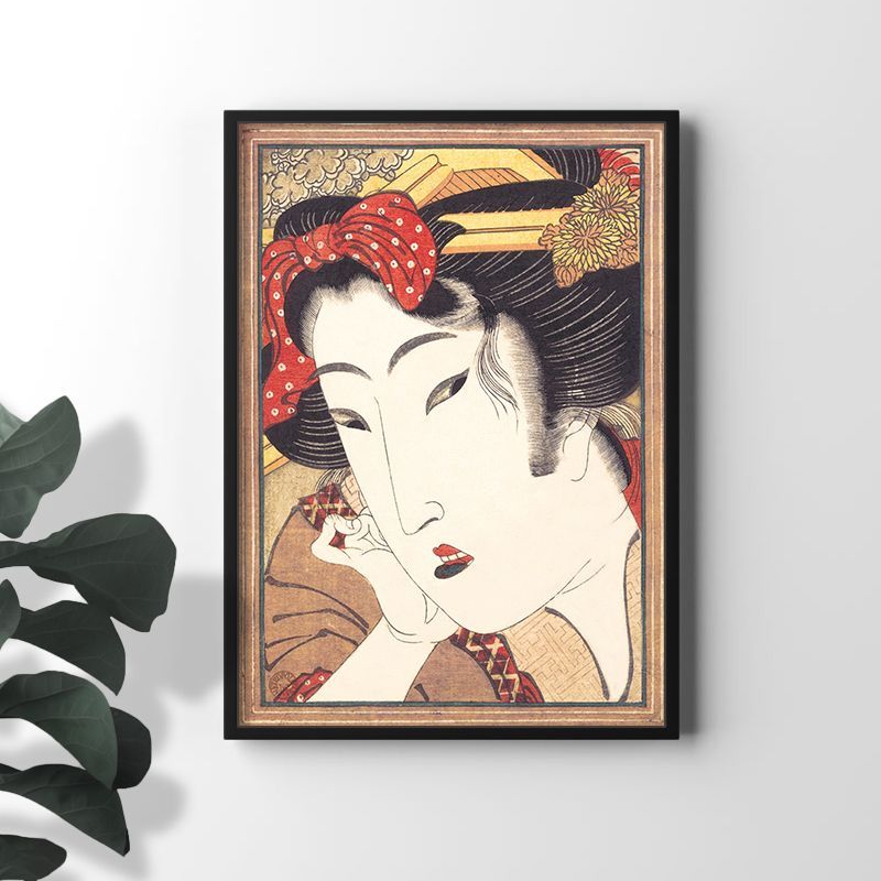 A4サイズ 溪斎英泉 ポスター 婦慈のゆき 美人画 日本画 浮世絵 花魁