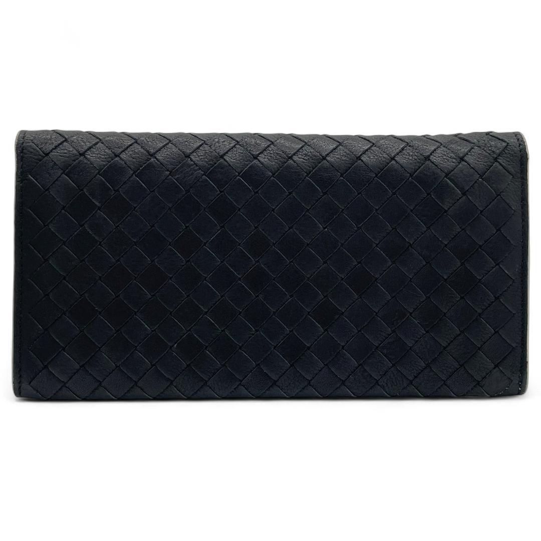 現行品◇極美品◇ボッテガヴェネタ バイカラー イントレチャート 長財布 ブラック 現行品◇極美品◇ボッテガヴェネタ バイカラー イントレチャート 長