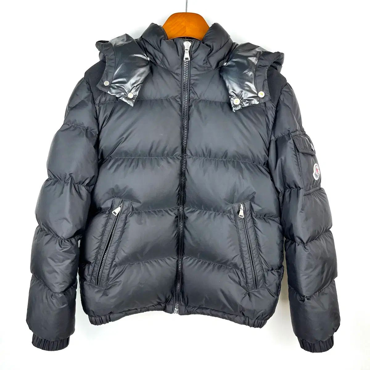12Y MONCLER モンクレール キッズ ブラック フード ダウン アウター
