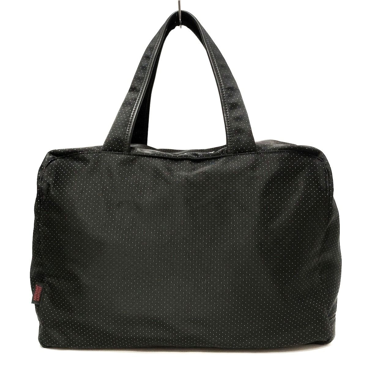 ARTISAN-ARTIST アルティザン-アーティスト ボストンバッグ - 黒×白 ドット柄|本体ロックなし レザー