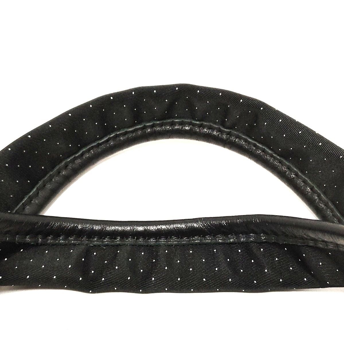 ARTISAN-ARTIST アルティザン-アーティスト ボストンバッグ - 黒×白 ドット柄 本体ロックなし レザー DECORATOM_COM_BR