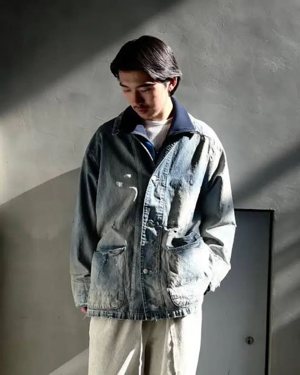 2 アンセルム デニム カバーオール ジャケット Indigo