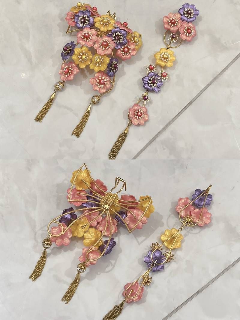 和装小物 髪飾り かんざし 豪華 花嫁 クシ 等 ケース付 まとめ