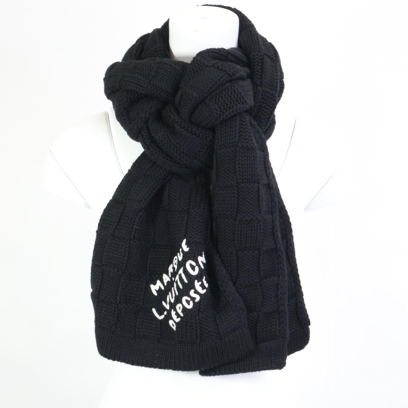 LOUIS VUITTON ルイヴィトン 【美品】M90841 マフラー・ダミエ  